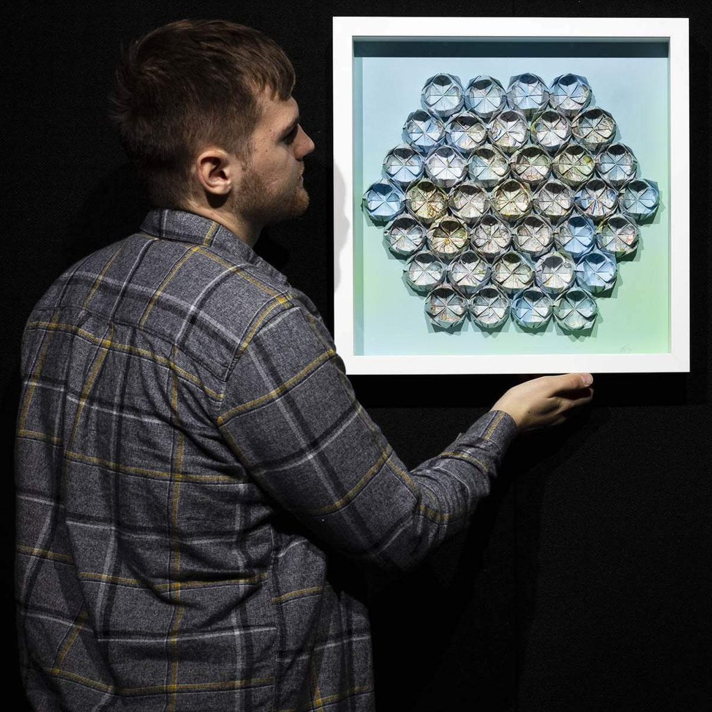 Fold M37 - Original - SOLD by artist Tristan Hibberd - Wyecliffe Galleries