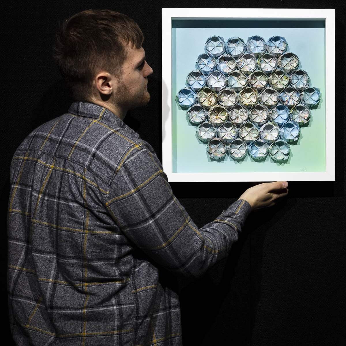 Fold M37 - Original - SOLD by artist Tristan Hibberd - Wyecliffe Galleries