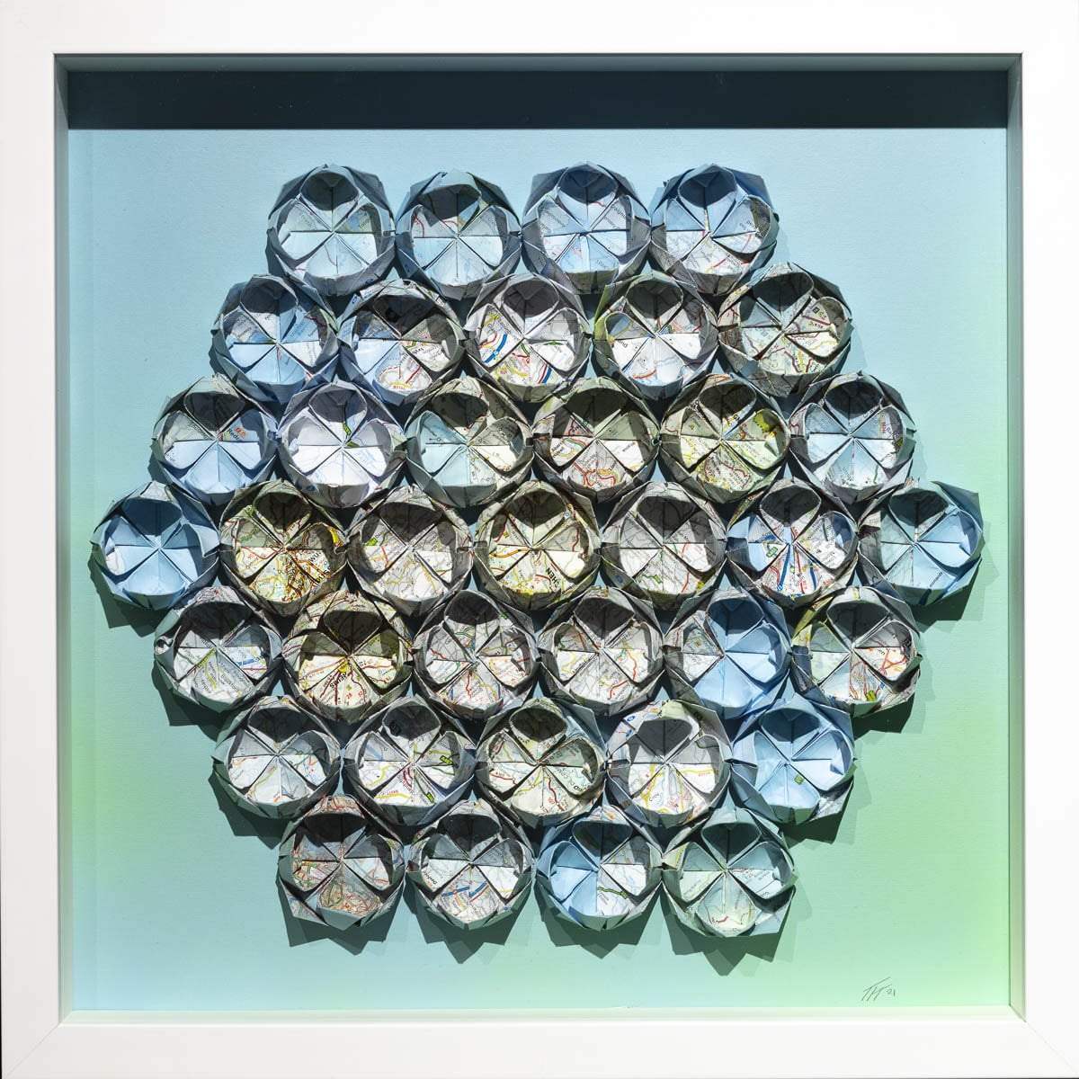 Fold M37 - Original - SOLD by artist Tristan Hibberd - Wyecliffe Galleries