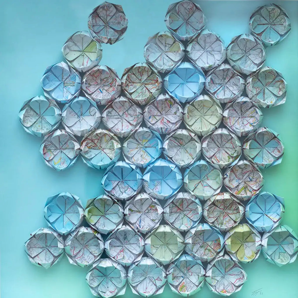 Fold - M49 - Original - SOLD by artist Tristan Hibberd - Wyecliffe Galleries