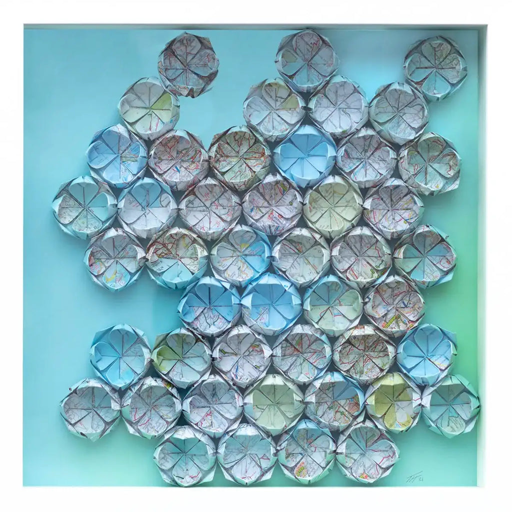 Fold - M49 - Original - SOLD by artist Tristan Hibberd - Wyecliffe Galleries