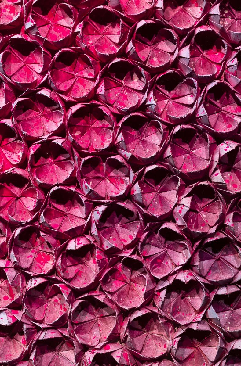 Fold Pink 222 - Original Tristan Hibberd Framed