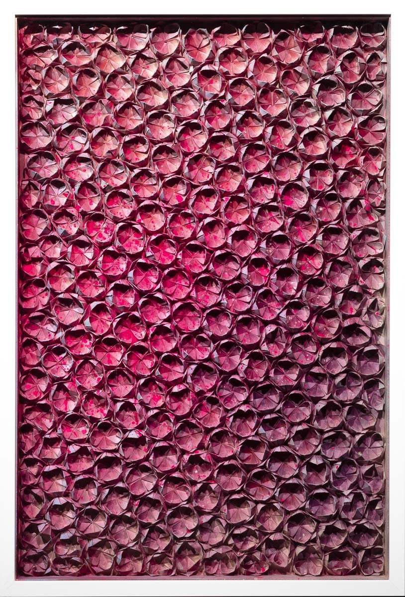 Fold Pink 222 - Original - SOLD by artist Tristan Hibberd - Wyecliffe Galleries