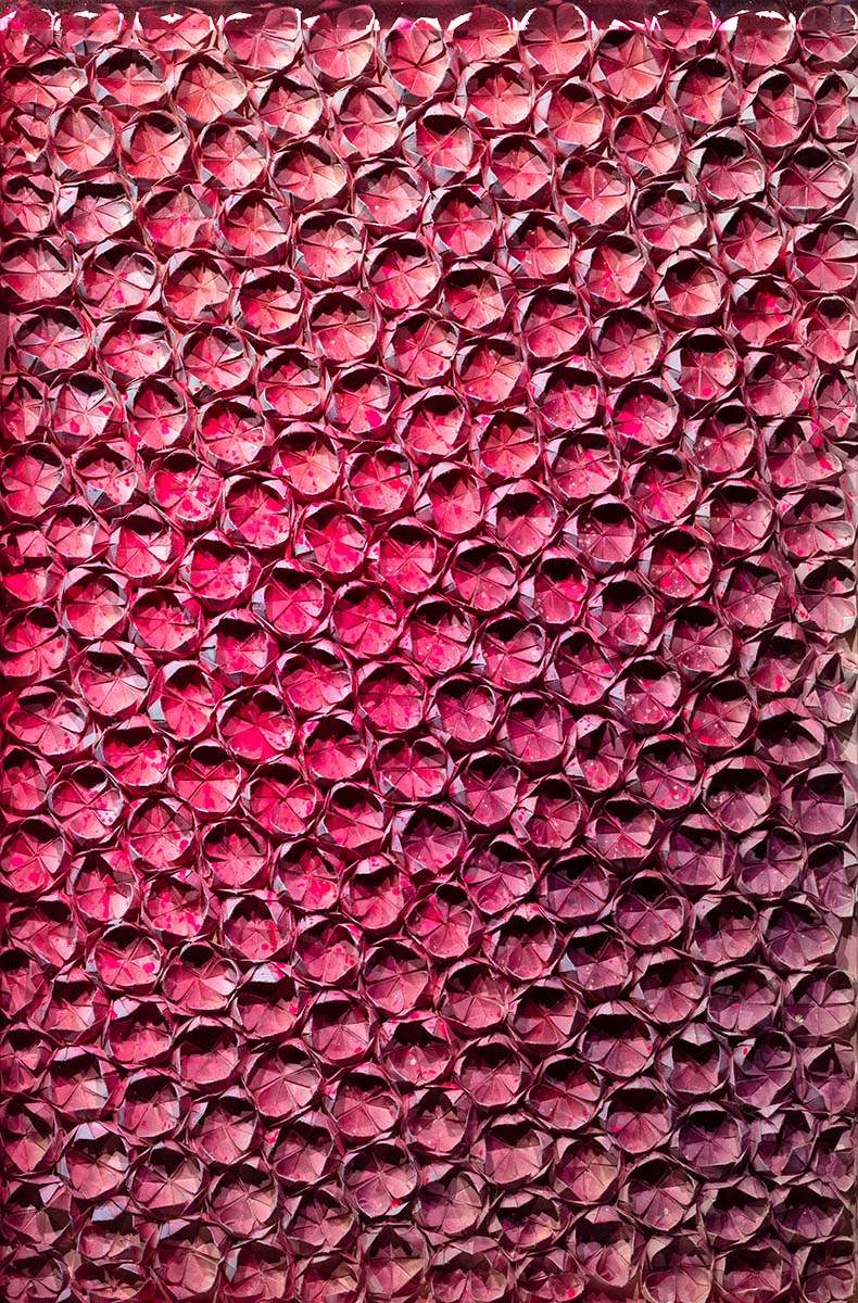 Fold Pink 222 - Original - SOLD by artist Tristan Hibberd - Wyecliffe Galleries