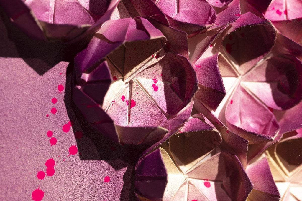 Fold Pink 37 - Original - SOLD by artist Tristan Hibberd - Wyecliffe Galleries