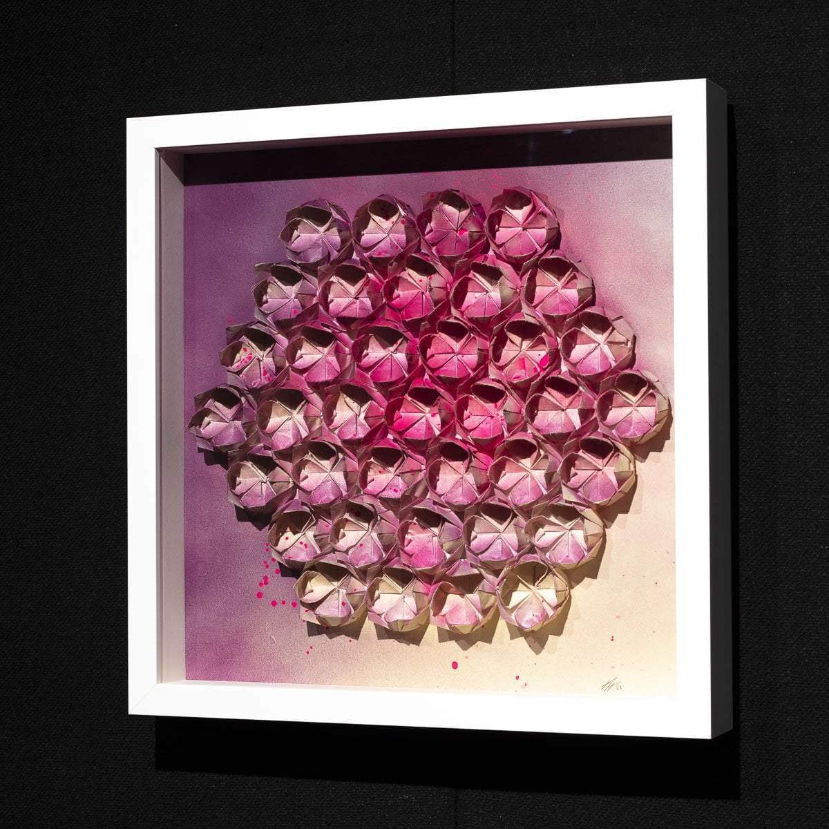 Fold Pink 37 - Original - SOLD by artist Tristan Hibberd - Wyecliffe Galleries