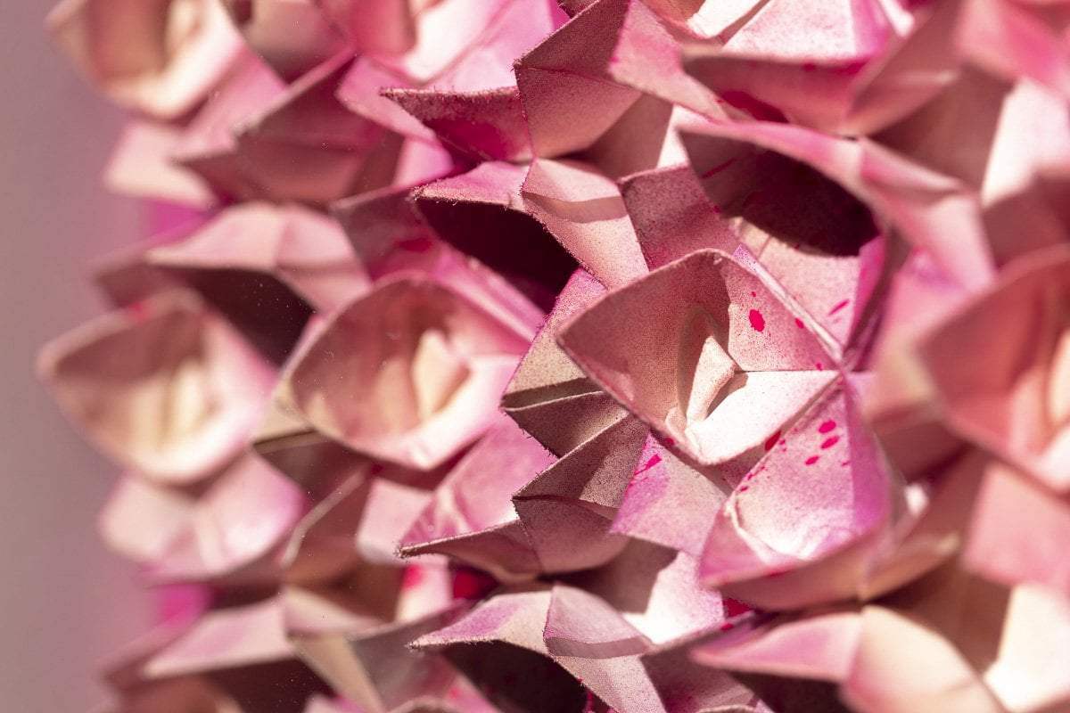 Fold Pink 49 - Original - SOLD by artist Tristan Hibberd - Wyecliffe Galleries