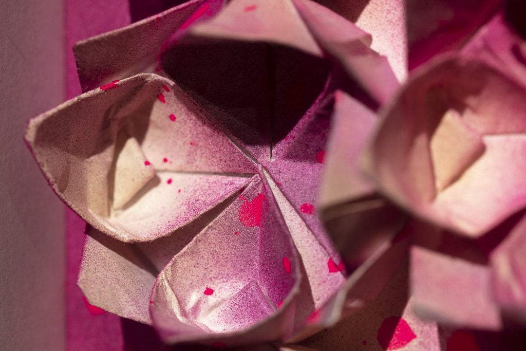 Fold Pink 49 - Original - SOLD by artist Tristan Hibberd - Wyecliffe Galleries