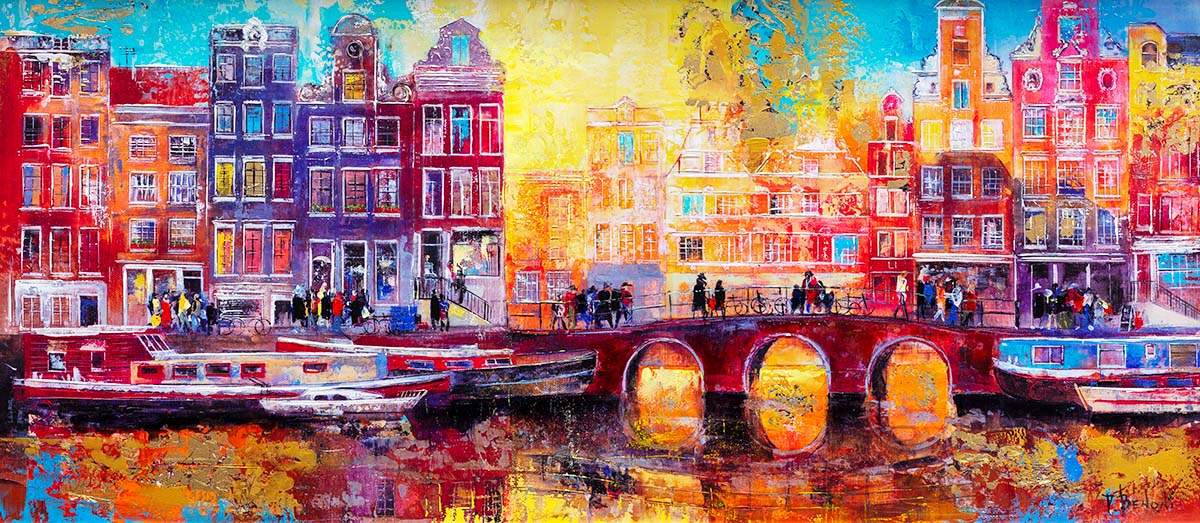 A Day in Amsterdam - Original - SOLD by artist Veronika Benoni - Wyecliffe Galleries
