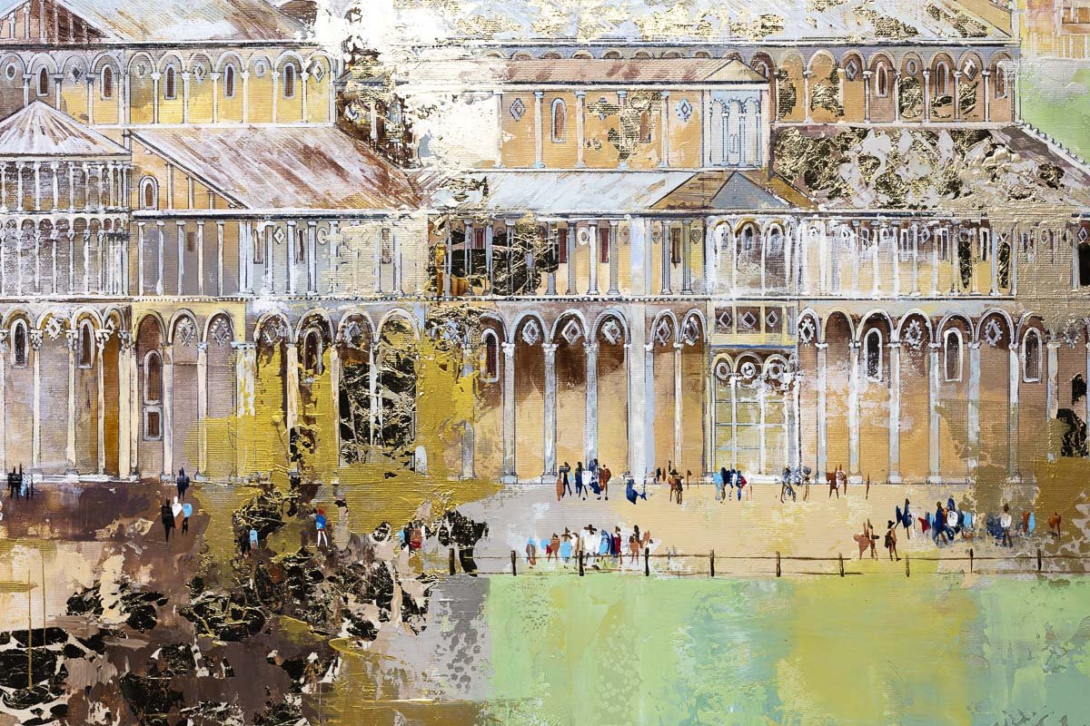 A Trip to the Pisa - Original Veronika Benoni Framed