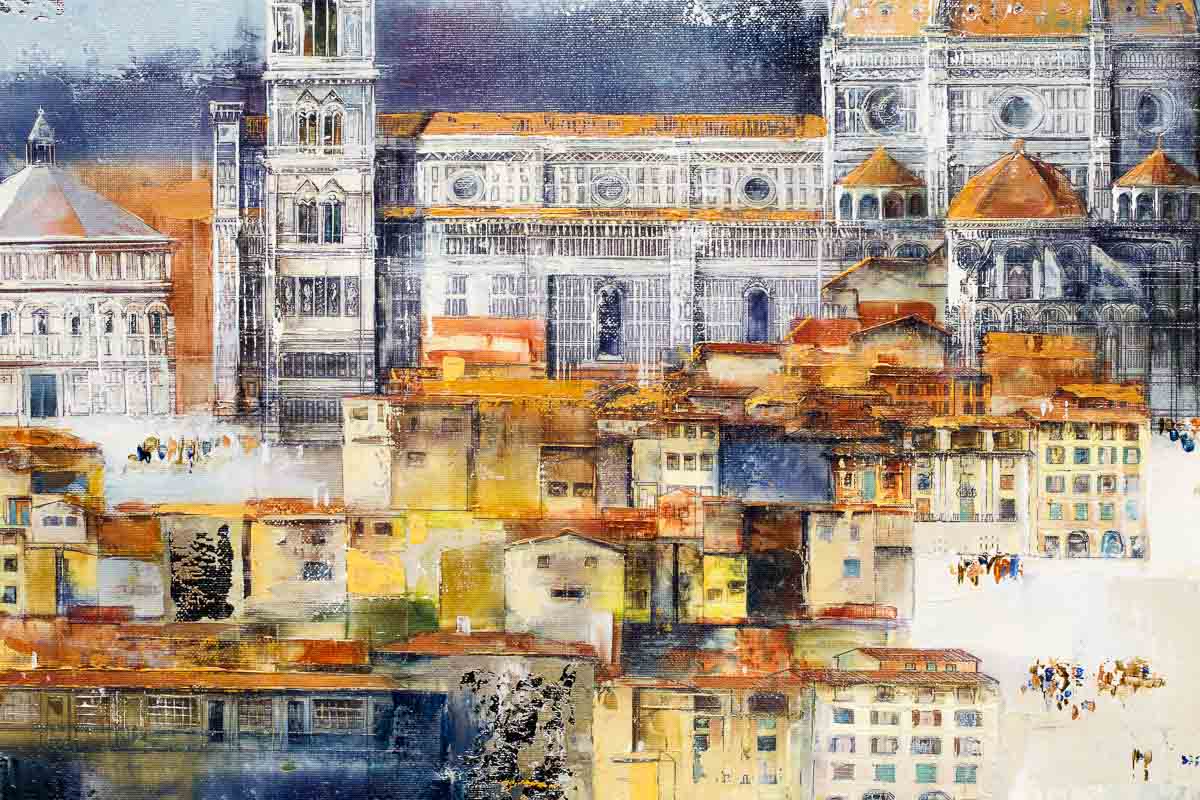 A View of Florence - Original Veronika Benoni Framed