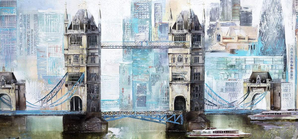 A View of Tower Bridge - Original - SOLD by artist Veronika Benoni - Wyecliffe Galleries