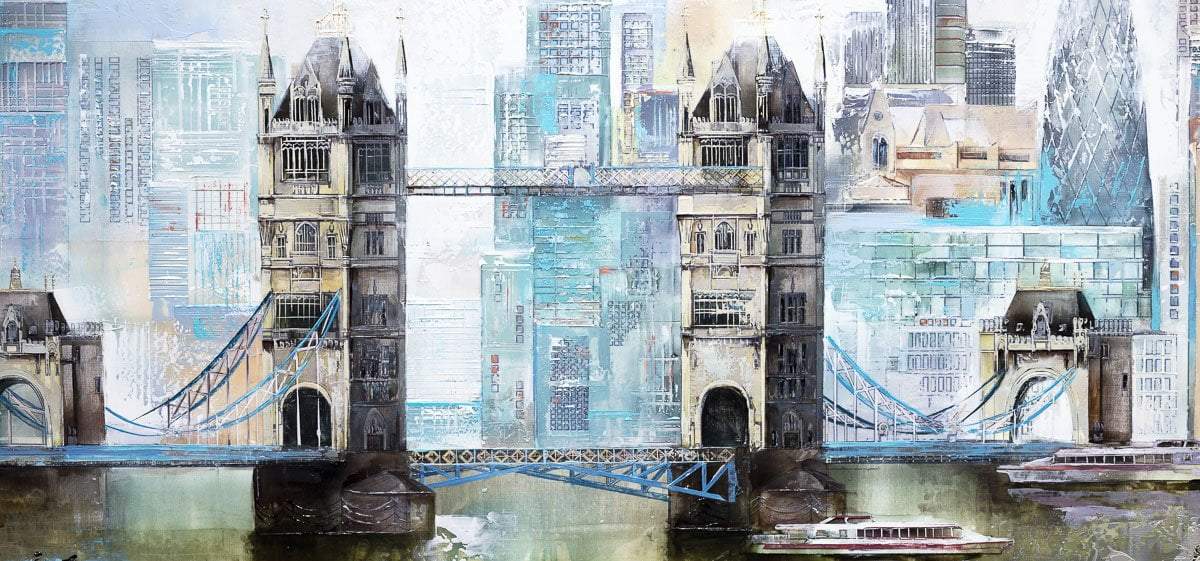 A View of Tower Bridge - Original Veronika Benoni Framed