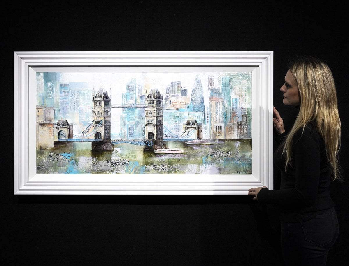 A View of Tower Bridge - Original - SOLD by artist Veronika Benoni - Wyecliffe Galleries