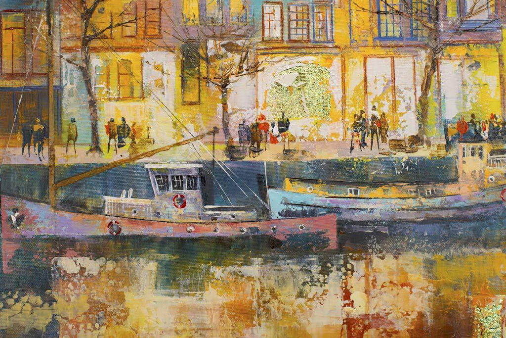 Along The Canal - Original - SOLD by artist Veronika Benoni - Wyecliffe Galleries