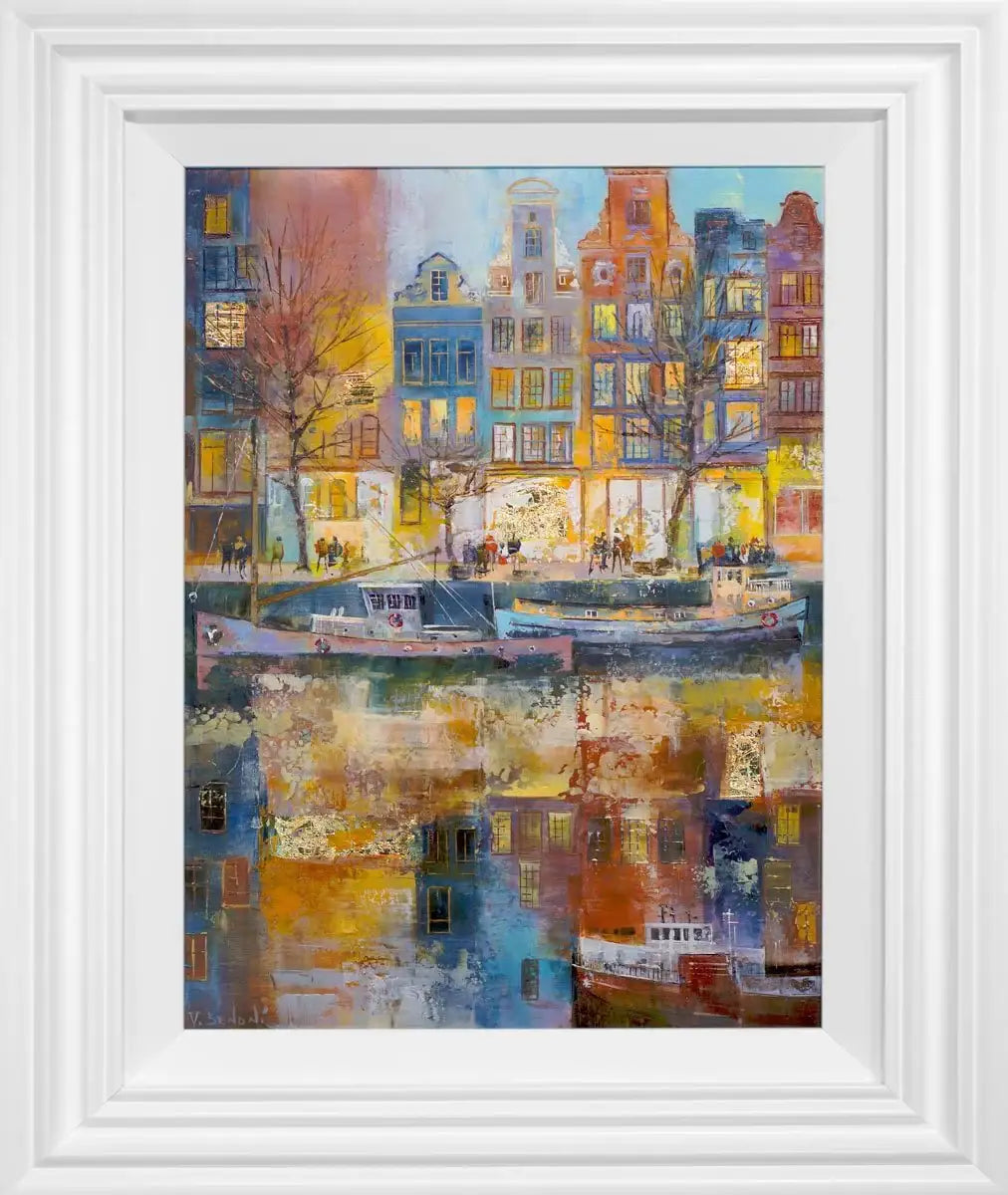 Along The Canal - Original - SOLD by artist Veronika Benoni - Wyecliffe Galleries