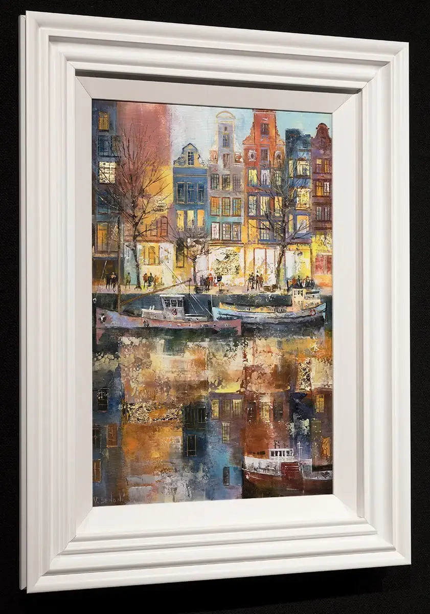 Along The Canal - Original - SOLD by artist Veronika Benoni - Wyecliffe Galleries