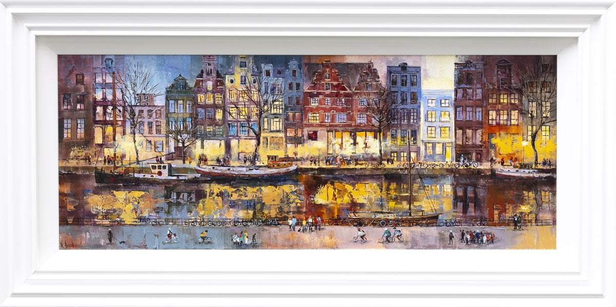 Amsterdam Evenings - Original - SOLD by artist Veronika Benoni - Wyecliffe Galleries
