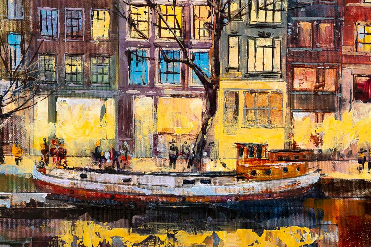Amsterdam Evenings - Original - SOLD by artist Veronika Benoni - Wyecliffe Galleries