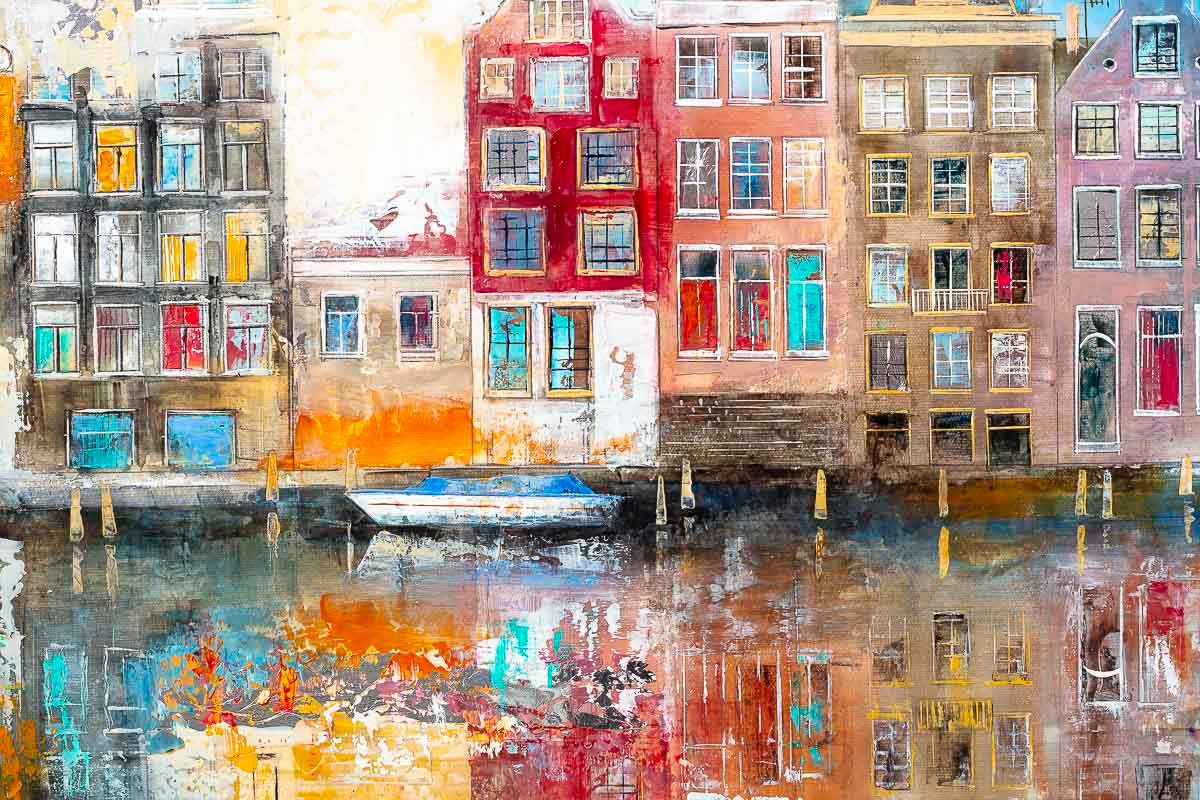 Amsterdam Gables - Original - SOLD by artist Veronika Benoni - Wyecliffe Galleries