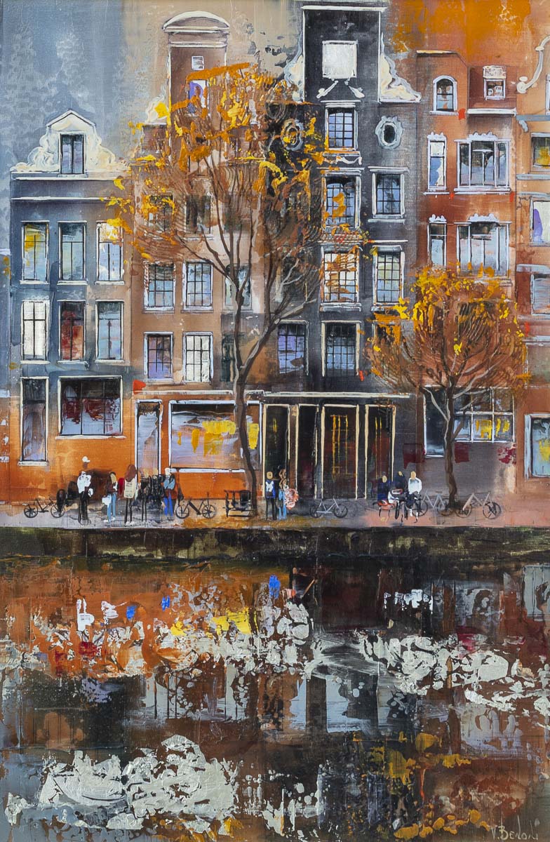 Amsterdam Glow - Original Veronika Benoni Framed