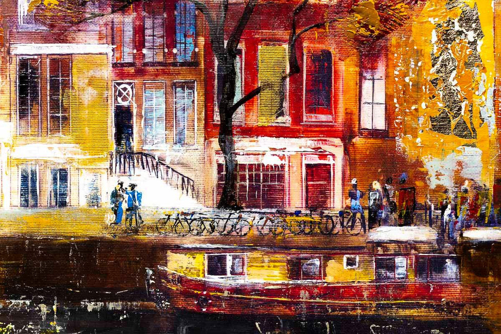 Amsterdam Reflections - Original - SOLD by artist Veronika Benoni - Wyecliffe Galleries