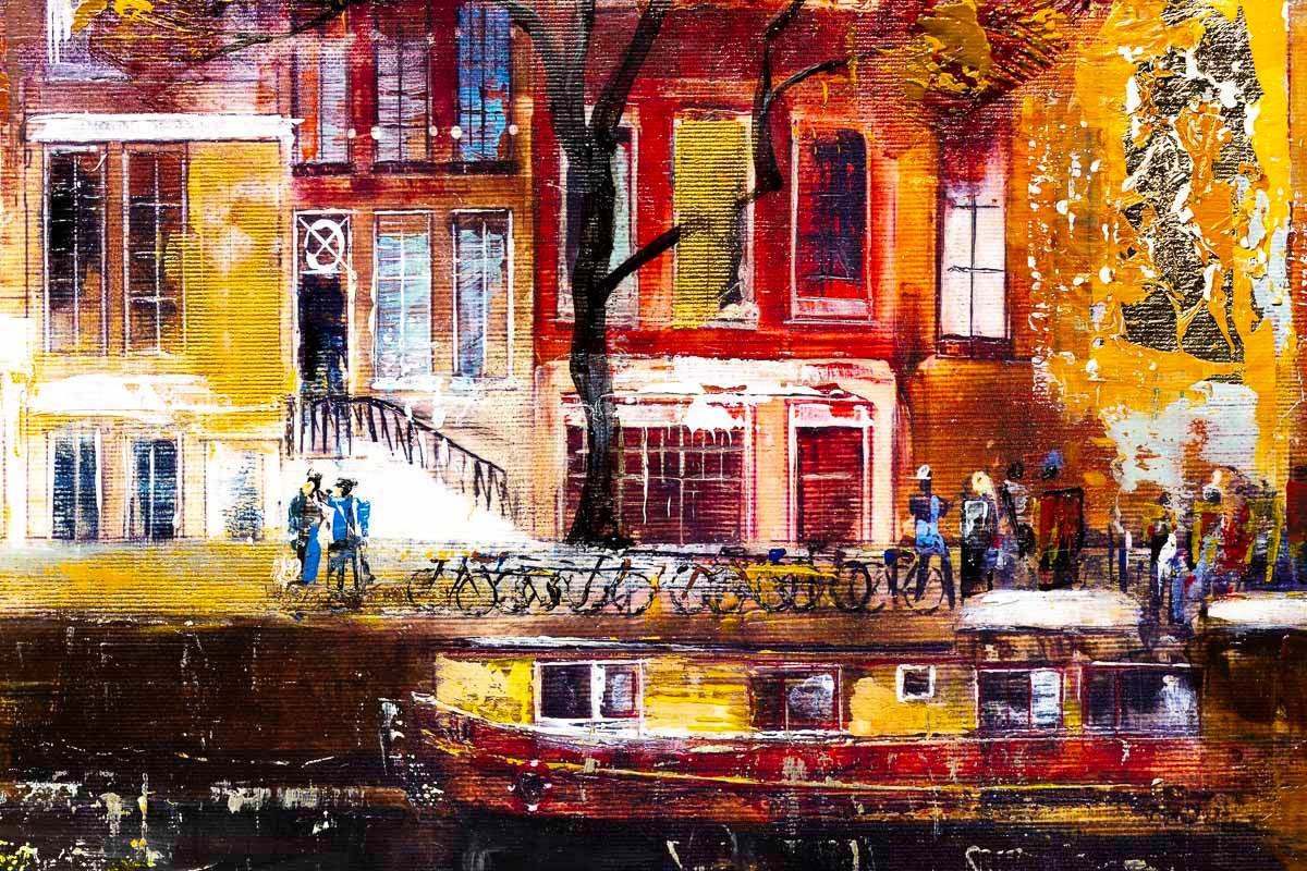 Amsterdam Reflections - Original - SOLD by artist Veronika Benoni - Wyecliffe Galleries