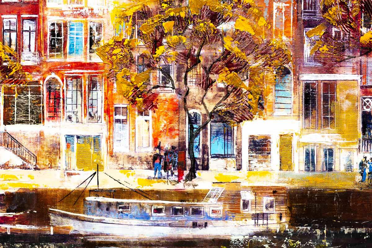 Amsterdam Reflections - Original - SOLD by artist Veronika Benoni - Wyecliffe Galleries