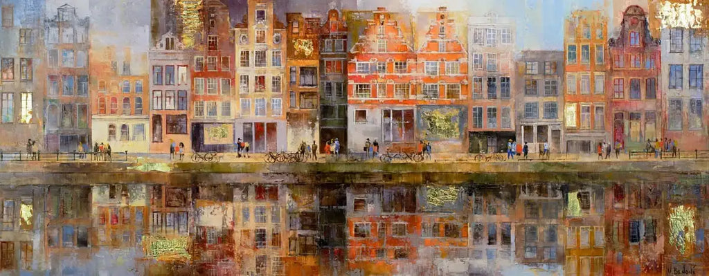Amsterdam Sunrise - Original by artist Veronika Benoni - Wyecliffe Galleries