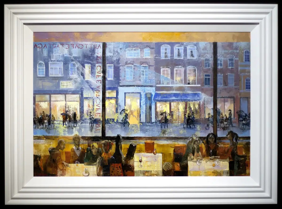 Art Cafe -SOLD by artist Veronika Benoni - Wyecliffe Galleries