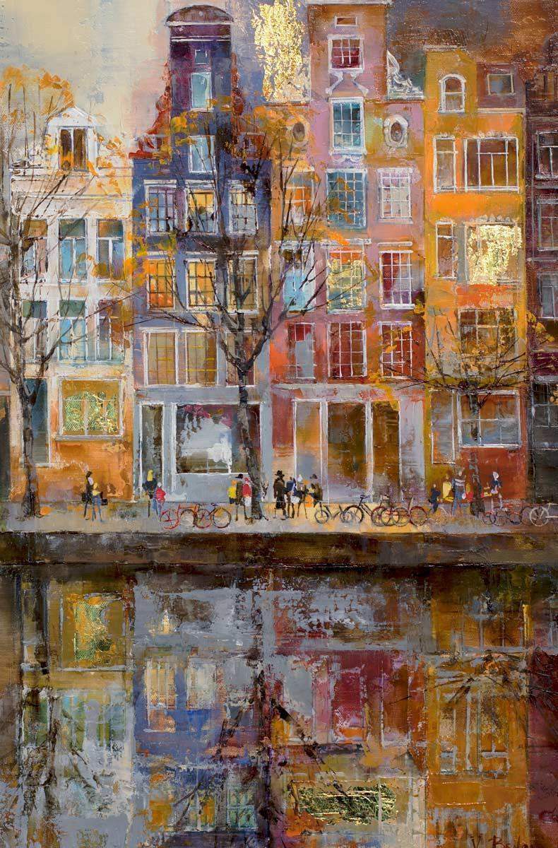 Bicycles - Original - SOLD by artist Veronika Benoni - Wyecliffe Galleries