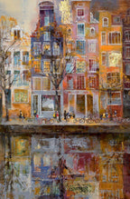 Bicycles - Original - SOLD by artist Veronika Benoni - Wyecliffe Galleries