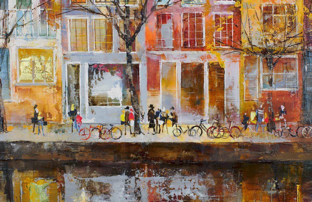 Bicycles - Original - SOLD by artist Veronika Benoni - Wyecliffe Galleries