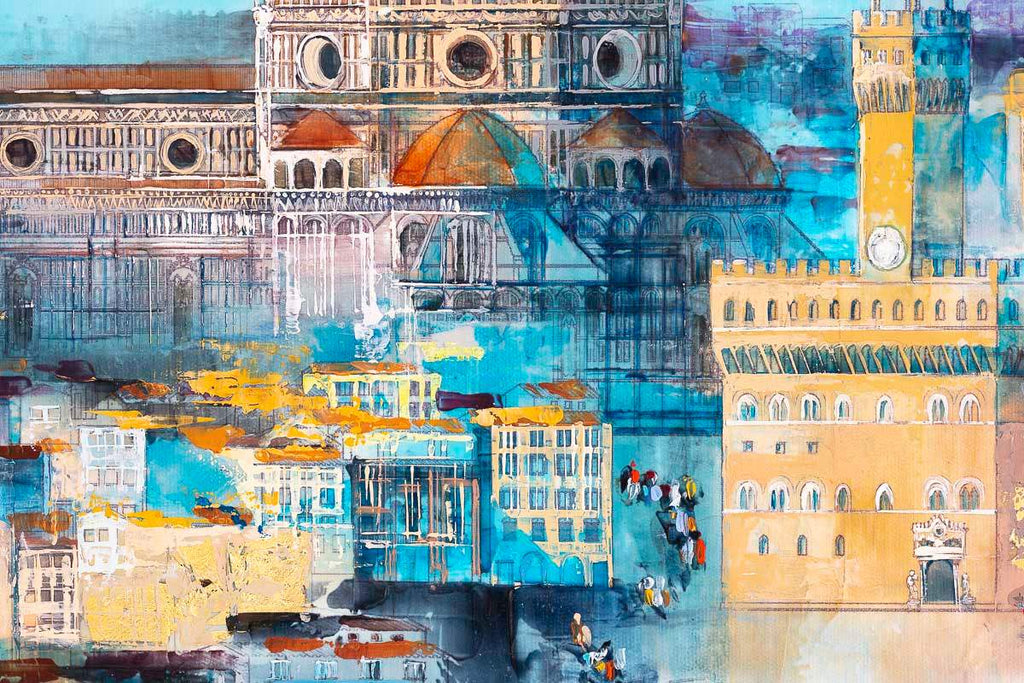 Blue Skies In Florence - Original by artist Veronika Benoni - Wyecliffe Galleries