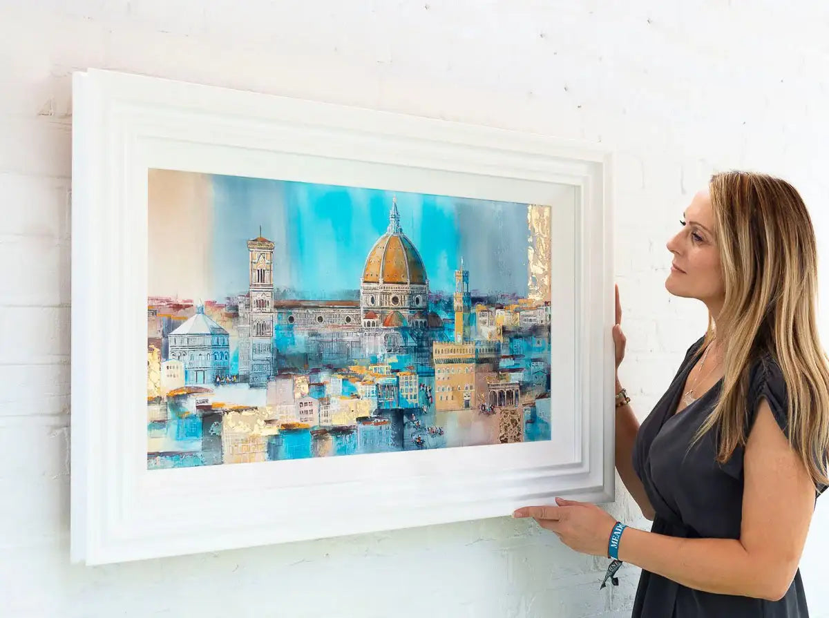 Blue Skies In Florence - Original by artist Veronika Benoni - Wyecliffe Galleries