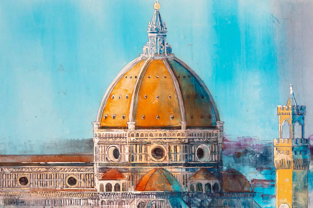 Blue Skies In Florence - Original by artist Veronika Benoni - Wyecliffe Galleries