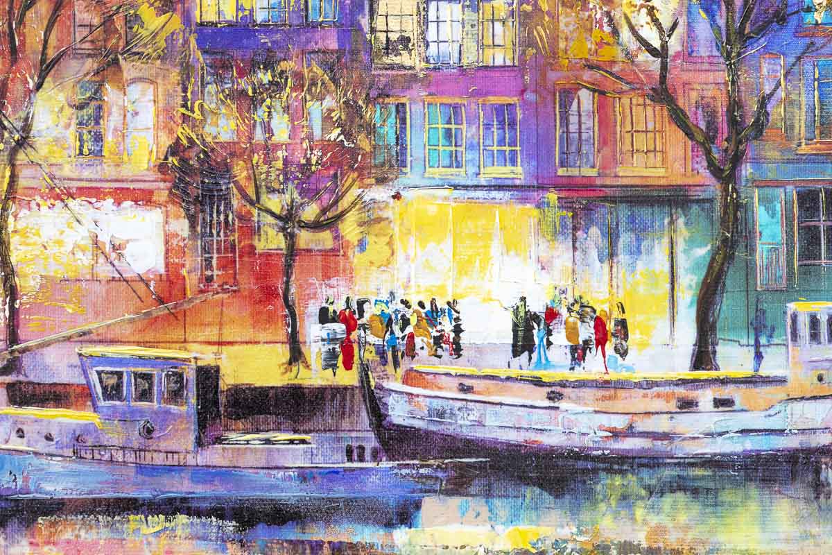 Boats of Amsterdam - Original Veronika Benoni Original