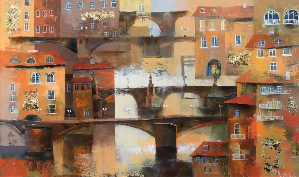 Bridges II - SOLD by artist Veronika Benoni - Wyecliffe Galleries