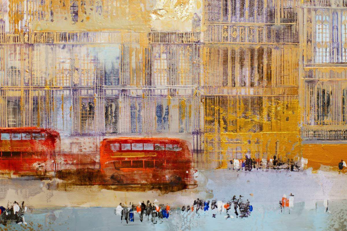 Busy Day At London Parliament - SOLD by artist Veronika Benoni - Wyecliffe Galleries