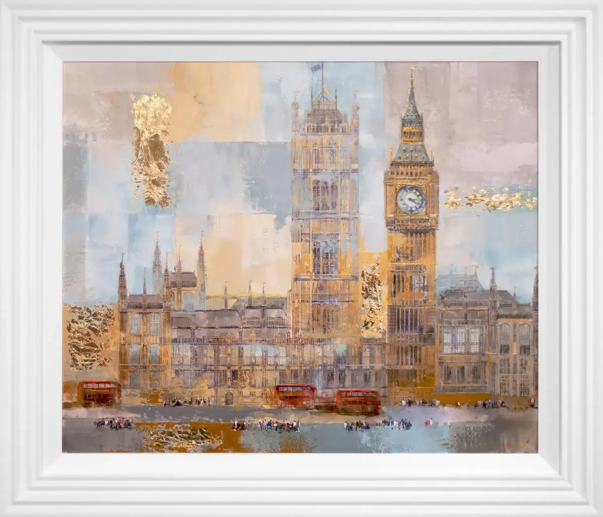 Busy Day At London Parliament - SOLD by artist Veronika Benoni - Wyecliffe Galleries