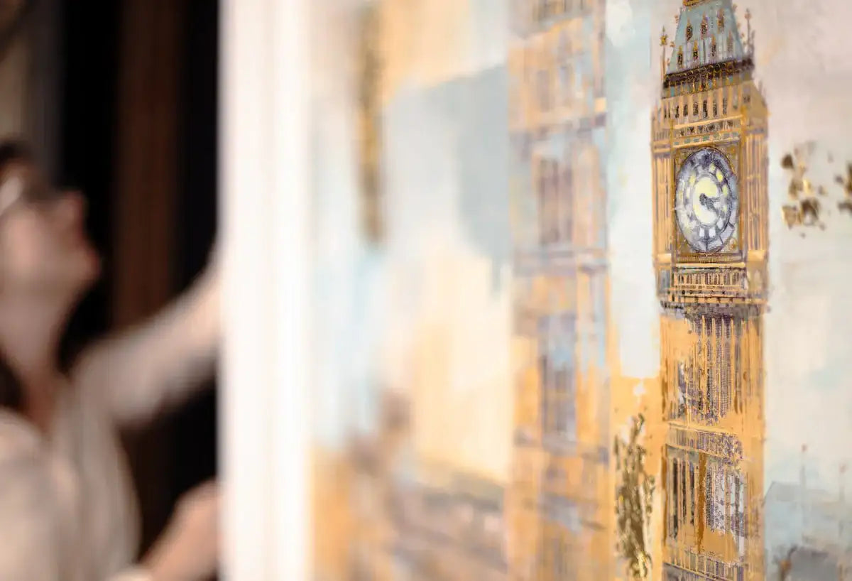 Busy Day At London Parliament - SOLD by artist Veronika Benoni - Wyecliffe Galleries