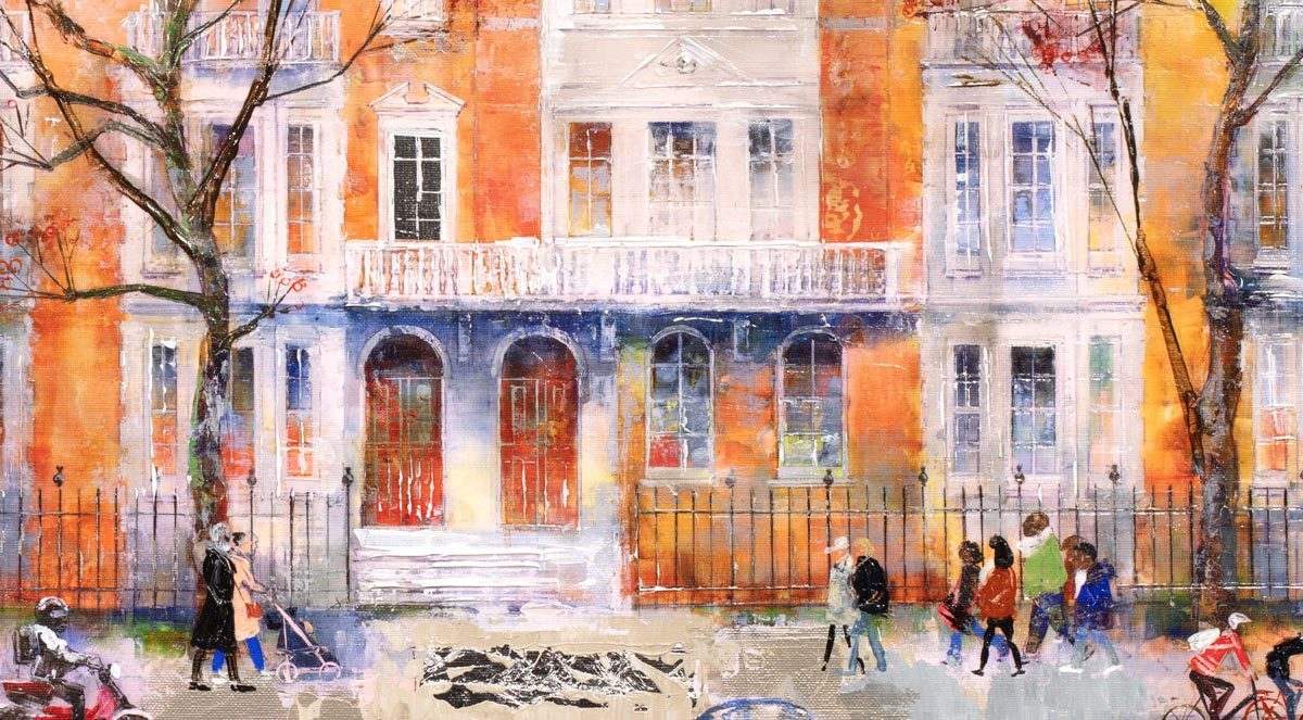 Busy in Battersea - Original - SOLD by artist Veronika Benoni - Wyecliffe Galleries