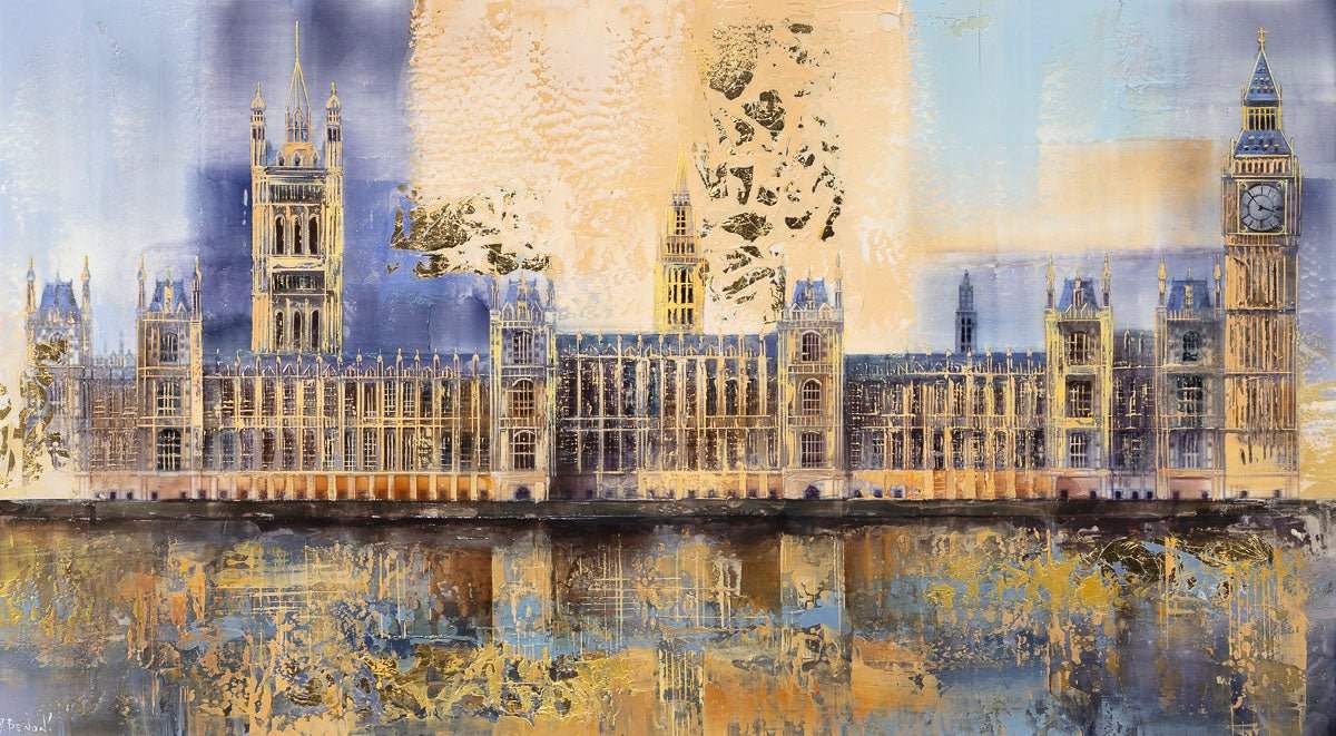 Calm in the City - Original - SOLD by artist Veronika Benoni - Wyecliffe Galleries