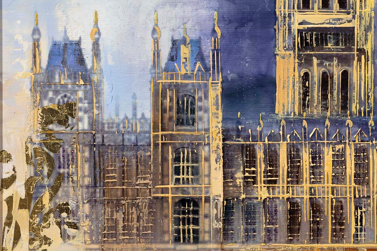 Calm in the City - Original - SOLD by artist Veronika Benoni - Wyecliffe Galleries