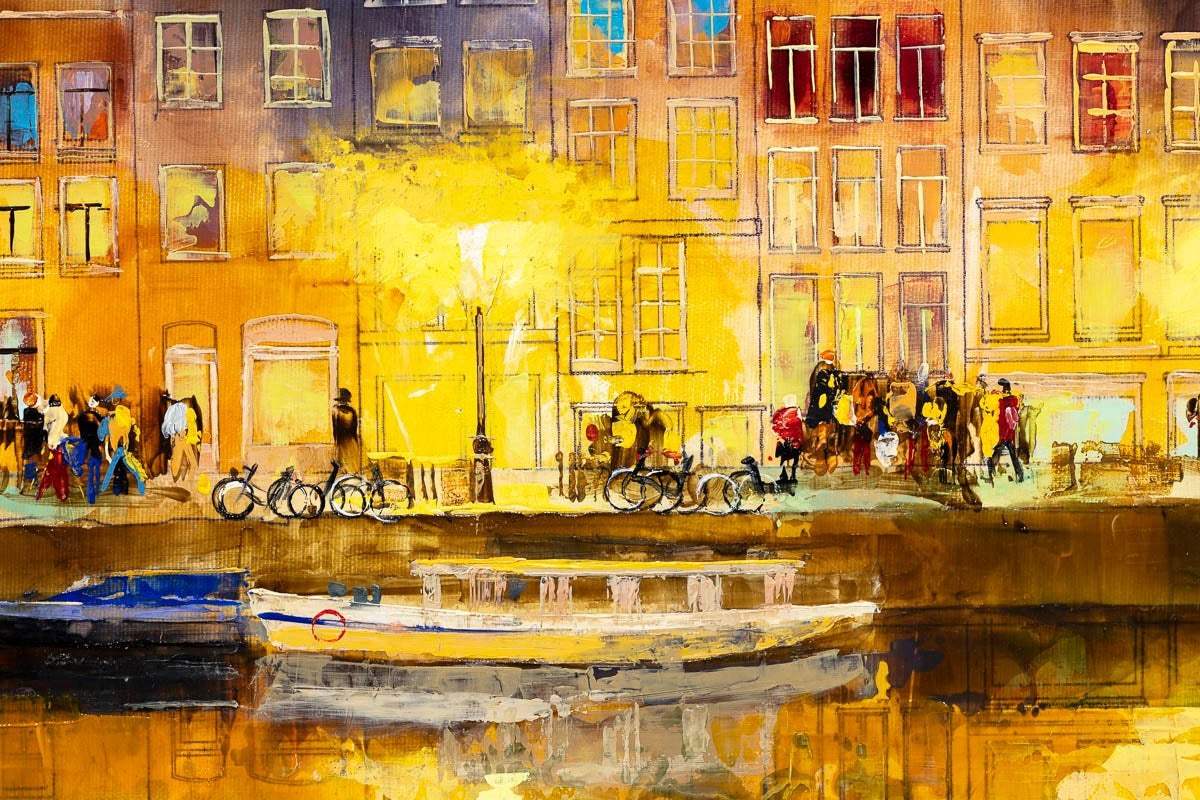 City Glow - Original - SOLD by artist Veronika Benoni - Wyecliffe Galleries