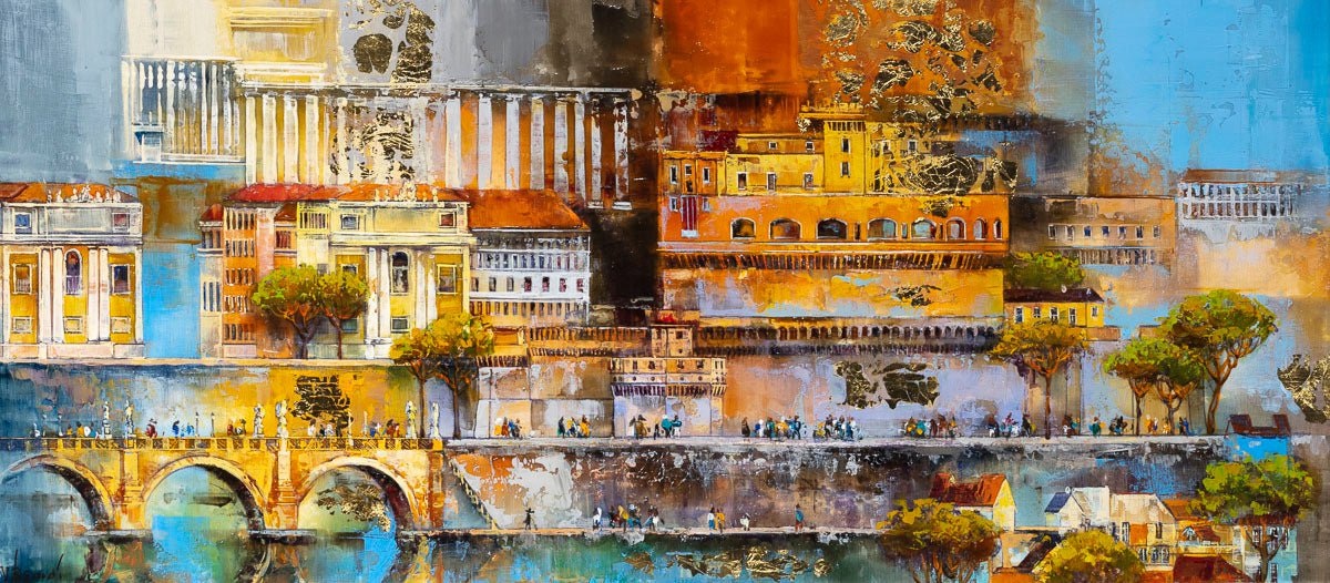 City of Rome - Original - CHECK MEASUREMENTS AND PRICING Veronika Benoni Framed