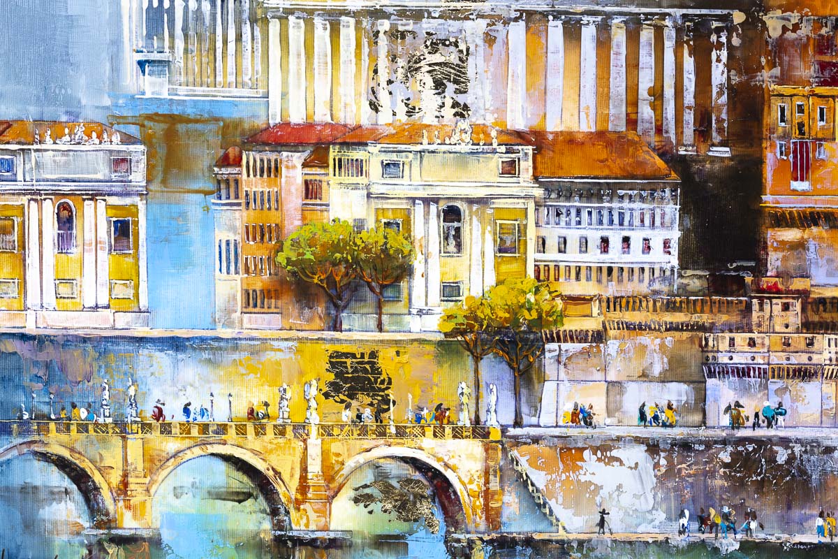 City of Rome - Original - CHECK MEASUREMENTS AND PRICING Veronika Benoni Framed