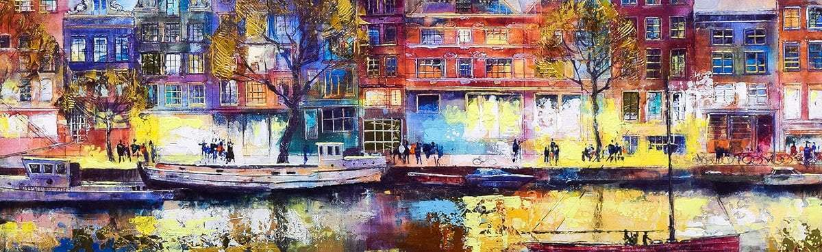 Colours of Our City - Original - SOLD by artist Veronika Benoni - Wyecliffe Galleries