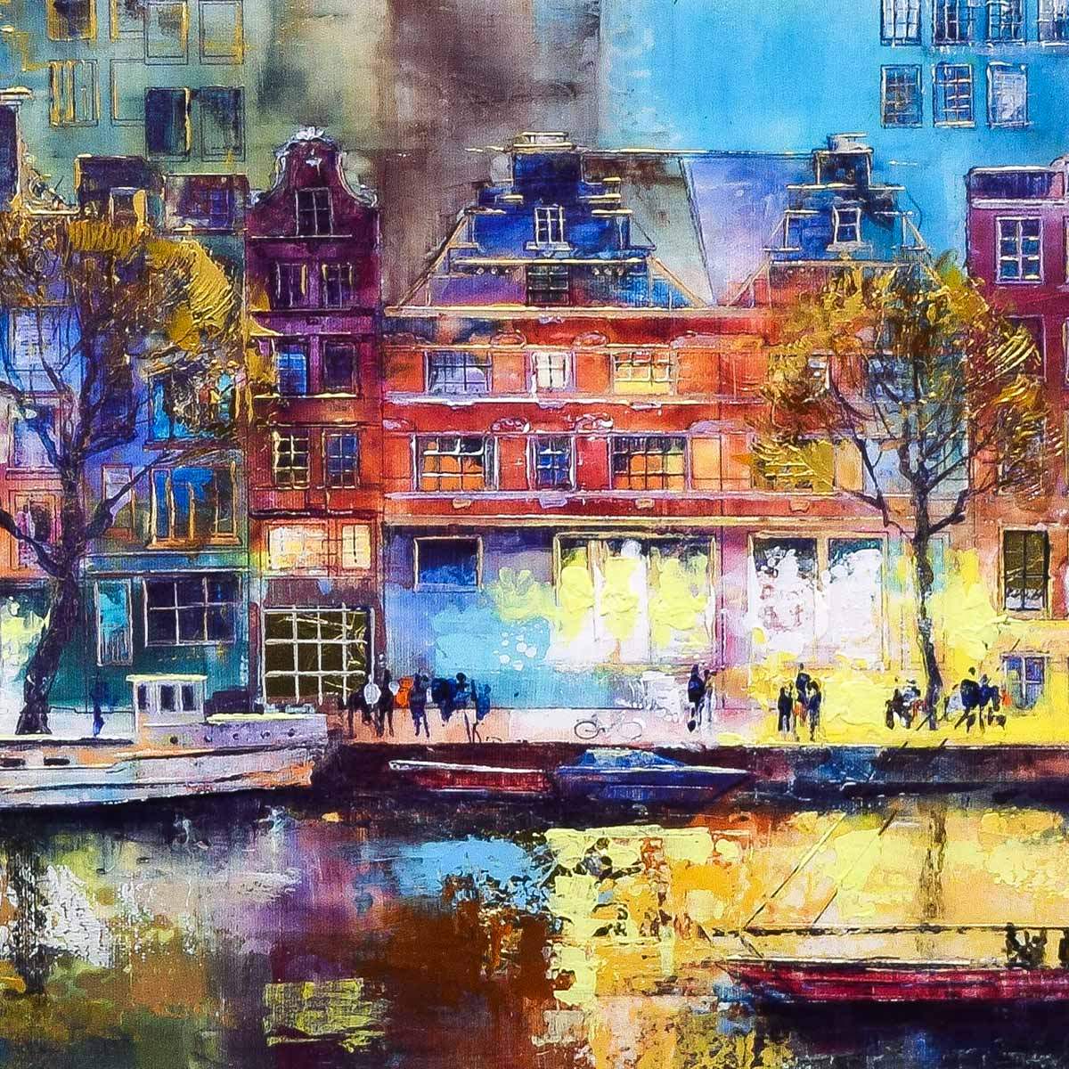 Colours of Our City - Original - SOLD by artist Veronika Benoni - Wyecliffe Galleries