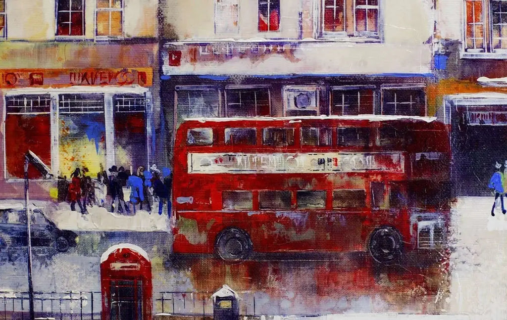 Edinburgh Grassmarket Street - SOLD by artist Veronika Benoni - Wyecliffe Galleries